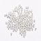 Brass Crimp Beads, Nickel Free, Rondelle, Silver, 1.5mm