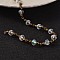 Handmade Glass Beaded Chains for Necklaces Bracelets Making, with Brass Beads and Brass Eye Pin, Unwelded, Clear AB, 39.3 inch, 1m/strand