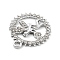 Alloy Rhinestone Pendants, UV Plated, Fairy, Heart, Platinum, 21.5x18.5x2.5mm, Hole: 1.8mm