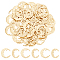 Brass Pendants, for Jewelry Making, Moon, Bumpy, Raw(Unplated), 18x17x0.6mm, Hole: 1mm, 80pcs/box