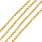 Iron Rolo Chains, Round, Belcher Chain, with Spool, Unwelded, Lead Free, Golden, 3x1mm