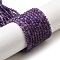 Natural Amethyst Beads Strands, Faceted, Round, 3mm, Hole: 0.5mm, about 108pcs/strand, 14.96''(38cm)