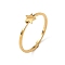 304 Stainless Steel Adjustable Open Cuff Rings, Star, 1mm, Inner Diameter: 17mm