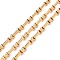 304 Stainless Steel Chains, Unwelded, with Spool, Golden, 7x3.5x2mm, about 32.81 Feet(10m)/Roll