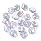 Transparent Acrylic Pendants, AB Color Plated, Petal, Gainsboro, 16x15x5mm, Hole: 1.4mm