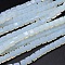 Faceted Cube Opalite Beads Strands, Azure, 5.5x5.5x5.5mm, Hole: 1mm, about 94pcs/strand, 20.4 inch