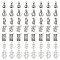 105Pcs 7 Style Money Theme Tibetan Style Alloy Pendants, Dollar Charms, Mixed Shape, Mixed Color, 12.5~21x7.5~18x1~2mm, Hole: 1.4~2mm, 15pcs/style