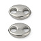 304 Stainless Steel Links Connectors, Coffee Bean, Stainless Steel Color, 12x9x3mm, Hole: 3.5mm