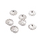 Non-Tarnish 304 Stainless Steel Bead Caps, Multi-Petal, Flower, Stainless Steel Color, 10x2.5mm, Hole: 1.2mm
