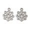 Non-Tarnish 304 Stainless Steel Charms, Laser Cut, Planet Charm, Stainless Steel Color, 14x12x1mm, Hole: 1.6mm