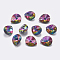 Faceted K9 Glass Rhinestone Charms, Imitation Austrian Crystal, Drop, Volcano, 8x6x4mm, Hole: 1mm