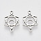 Tibetan Style Alloy Links connectors, Chakra, Cadmium Free & Lead Free, Svadhisthana, 20x15x1.5mm, Hole: 1.2mm, about 1350pcs/1000g