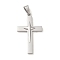 Non-Tarnish 304 Stainless Steel Pendants, Cross with Star Charm, Religion, Stainless Steel Color, 43x25x4.8mm, Hole: 8.5x5.5mm