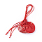 Silk Drawable Packing Pouches, Red, 8.4~8.7x12.8~13.1cm