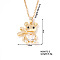 Cute Bear Pendant Necklaces Sparkling Crystal Rhinestone Brass Cable Chain Necklaces for Women, Golden, 15.75 inch(400mm)