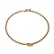 304 Stainless Steel Oval Pendant Necklaces, with Diamond Cut Chunky Curb Chains, Golden, 15.74 inch(40cm)