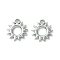 Non-Tarnish 304 Stainless Steel Charms, Sun Charms, Stainless Steel Color, 12x11x1.6mm, Hole: 1.5mm