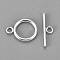 304 Stainless Steel Toggle Clasps, Silver, Ring: 21x16x2mm, hole: 3mm, Bar: 23x7x2mm, Hole: 3mm