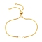 Adjustable 304 Stainless Steel Bracelet Making, Slider Bracelets, Golden, 9 inch(23cm), 1.5mm, Hole: 2.5~3mm