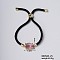 Fashionable Cute Brass Oval Link Bracelets, Cord Slider Bracelets, Deep Pink, Golden