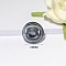 Handmade Lampwork Pendants, Anti Leaking Perfume Bottle Pendant, Jade Donut Shape Charm, Gray, 20x20mm