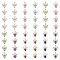 Acrylic & Alloy Pendants, with Iron Loops, Angel, Mixed Color, 26mm, Hole: 2.5mm, 48pcs/set