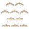 10Pcs 2 Styles Brass Micro Pave Cubic Zirconia Chandelier Component Links, with Loops, Real 14K Gold Plated, Mixed Shapes, 7~10x16~21.5x2.5mm, Hole: 1~1.4mm, 5pcs/style