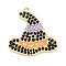Rack Plating Brass Cubic Zirconia Pendants, Enamel, Lead Free & Cadmium Free, Long-Lasting, Hat Charm, Real 18K Gold Plated, 22.5x21.5x2mm, Hole: 1.2mm