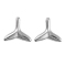 Non-Tarnish 304 Stainless Steel Pendants, Fishtail Charms, Stainless Steel Color, 15x16x5mm, Hole: 5.5x2mm