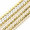 Electroplate Brass Rhinestone Strass Chains, Rhinestone Cup Chains, with Spool, Golden, Golden, SS6.5(2~2.1mm), 2~2.1mm, about 10yards/roll(9.14m/roll)