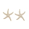 Brass Micro Pave Clear Cubic Zirconia Pendants, Cadmium Free & Nickel Free & Lead Free, Starfish, Real 18K Gold Plated, 24x20.5x4mm, Hole: 1.6mm