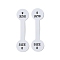 Folding Paper Ring Size Sticker, Size 8, Adhesive Ring Size Label Tag, Round, White, 5.1x1.4x0.01cm