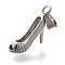 Anti-Tarnish 304 Stainless Steel Pendants, High-heeled Shoes Charm, Stainless Steel Color, 25.5x6.5x11mm, Hole: 3.5x6mm