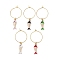 Alloy Enamel Wine Glass Charms, with Brass Wine Glass Charm Rings, Mixed Color, 54mm