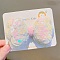 Paillette Cloth Felt Fabric Alligator Hair Clip, with Alloy Clip, Ghost White, 90x60x22mm