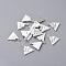 Brass Charms, Cadmium Free & Nickel Free & Lead Free, Mountain, Silver Color Plated, 9.5x9x1.5mm, Hole: 1mm