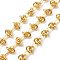 Brass Cable Chains, with Spool, Unwelded, Knot, Real 18K Gold Plated, 12x6x1.5mm and 9.5x2mm