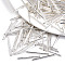 Electroplate Glass Bugle Beads, Round Hole, Metallic Colours, Silver Plated, 30x2.5mm, Hole: 1mm, about 1500pcs/bag