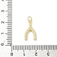 Подвески в виде косточки из натуральной ракушки из латуни KK-L239-005G-3