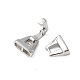Латунные микро проложить кубического циркония раз за застежками KK-P290-21P-2