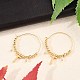 Серьги-кольца из латуни и стекла EJEW-U040-03G-3