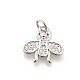 Латунные микропаве прозрачные подвески с фианитом KK-L225-039P-1