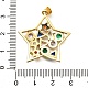 Латунные микро проложить кубического циркония подвески KK-C087-15G-3