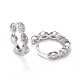 Серьги-кольца из латуни с микро-паве из фианита EJEW-K083-34P-B-2