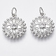 Латунные микро проложить кубического циркония подвески KK-R130-005P-NF-1