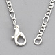 Изготовление колье из цепочки Figaro из латуни MAK-T006-03S-3