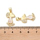 Латунные микропаве прозрачные подвески с фианитом KK-B083-27A-G-3
