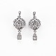 Латунные микропаве прозрачные подвески с фианитом KK-S364-100-1