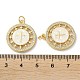 Латунные микропаве прозрачные подвески с фианитом KK-C045-10G-3