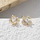 Серьги-гвоздики из латуни EJEW-Q014-15G-3